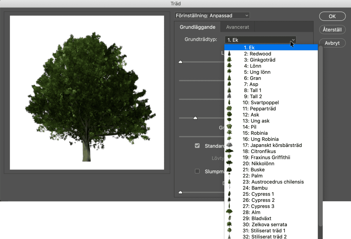 träd i Photoshop, Träd i Photoshop – så gör du!
