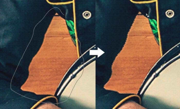 text på ojämn yta, Text på ojämn yta i Photoshop