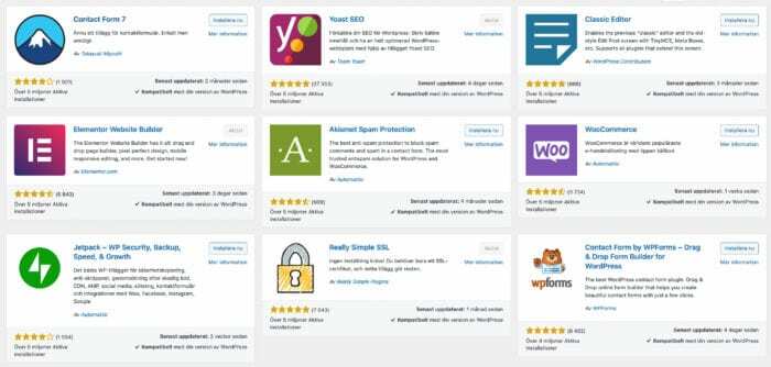 Uppdatera WordPress tillägg