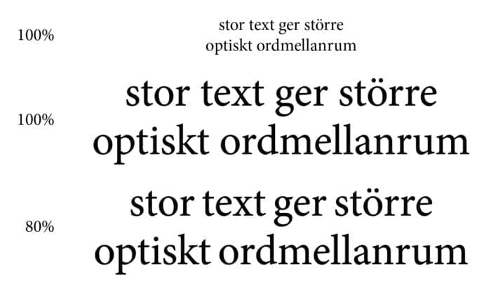 ordmellanrum, Ordmellanrum – så gör du i InDesign