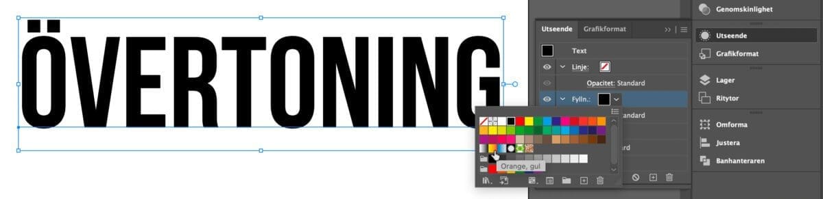 övertoning på text i Illustrator, Övertoning på text i Illustrator – så gör du!