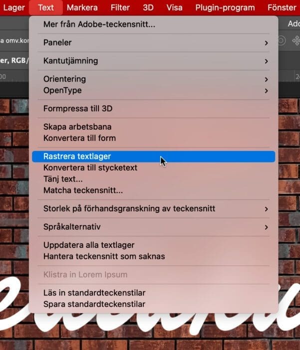 neontext, Neontext – så gör du i Photoshop