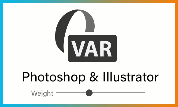 Variabla teckensnitt, Variabla teckensnitt i Photoshop och Illustrator