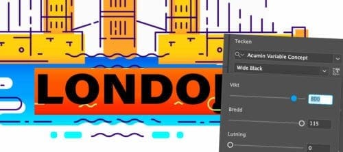 Variabla teckensnitt, Variabla teckensnitt i Photoshop och Illustrator