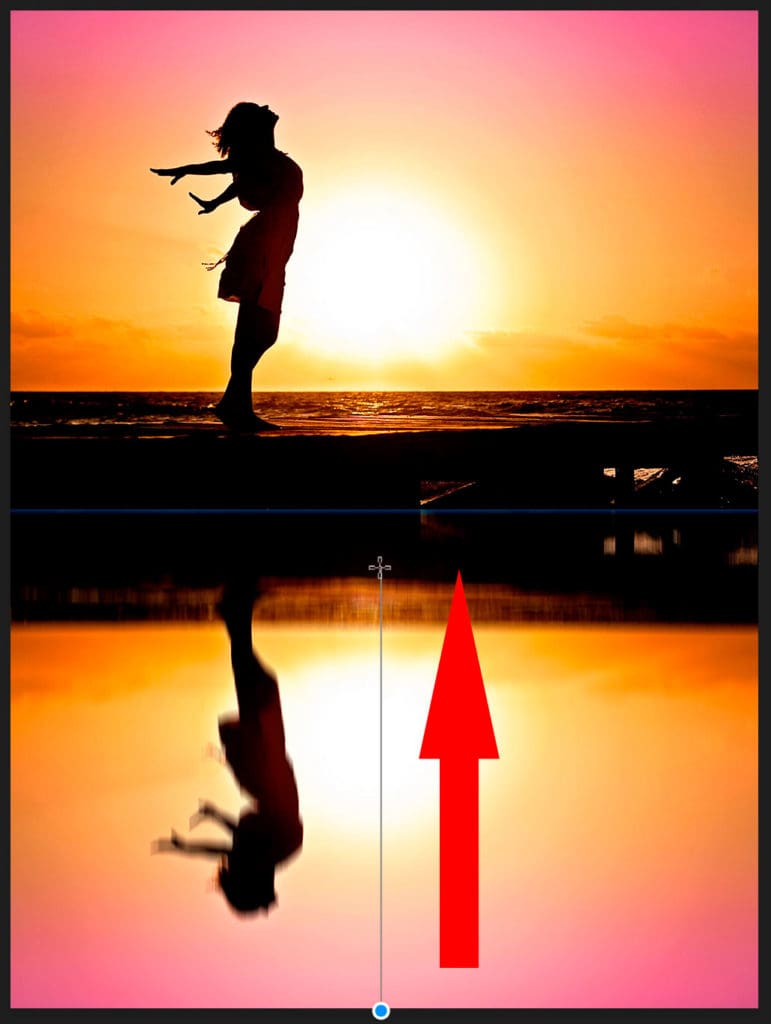 , Speglingseffekt i vatten med Photoshop
