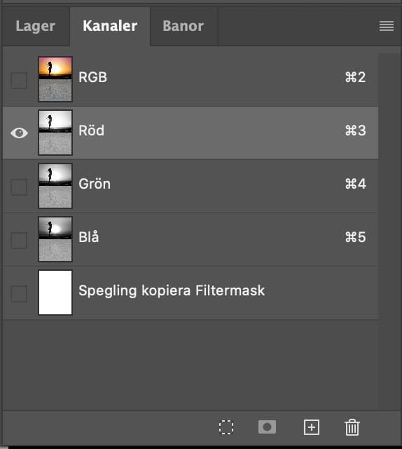 , Speglingseffekt i vatten med Photoshop