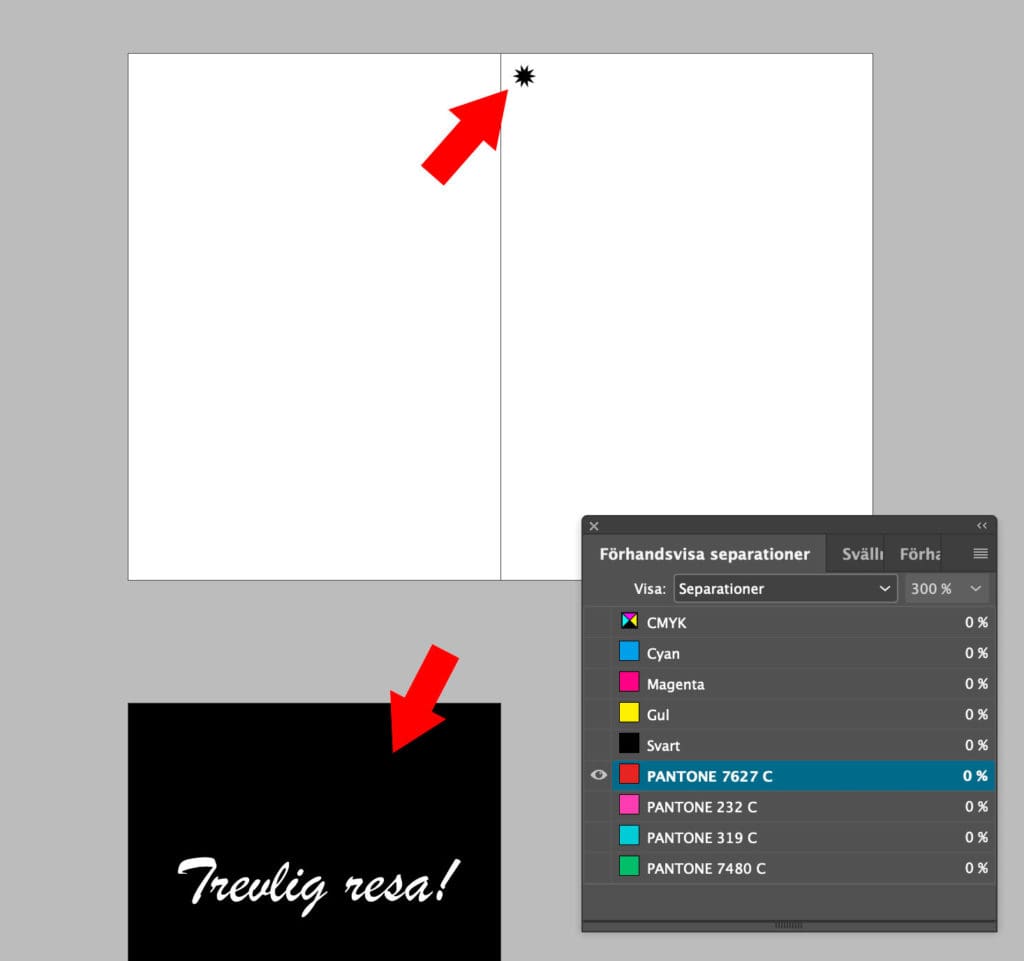, Söka färger i ett InDesign-dokument