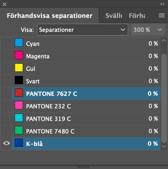 , Söka färger i ett InDesign-dokument