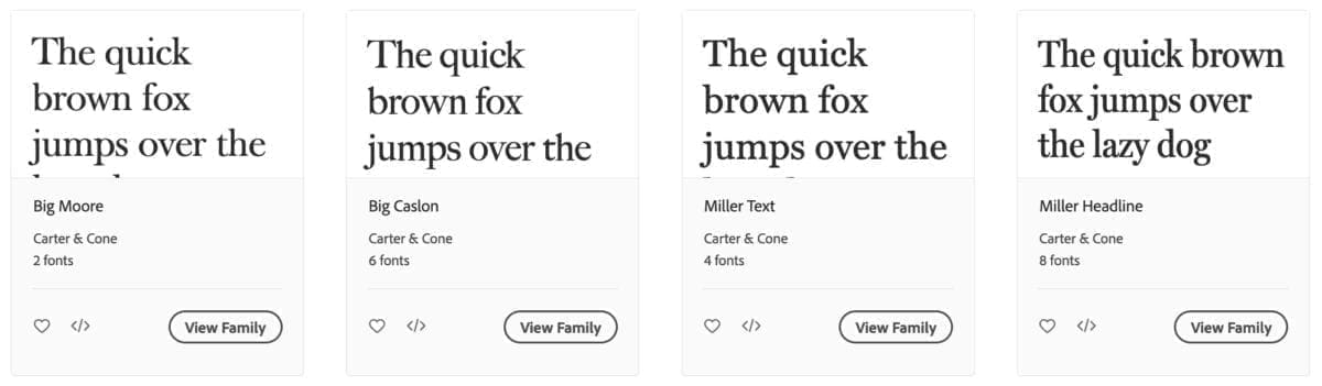 , Teckensnitt försvinner från Adobe Fonts