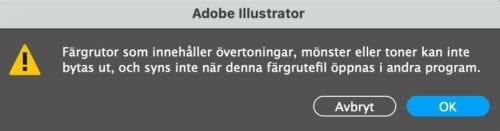 övertoningar, Flytta övertoningar från Illustrator till InDesign