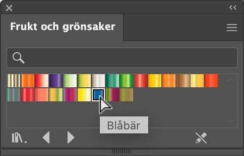 övertoningar, Flytta övertoningar från Illustrator till InDesign