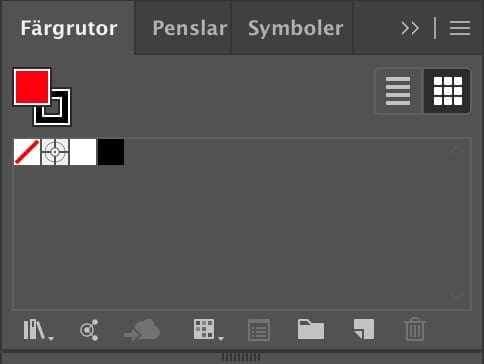 panelen färgrutor