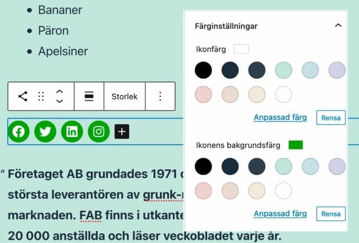 sociala ikoner färg