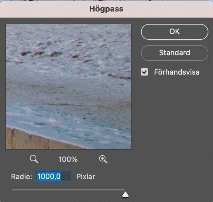 Filtret Högpass