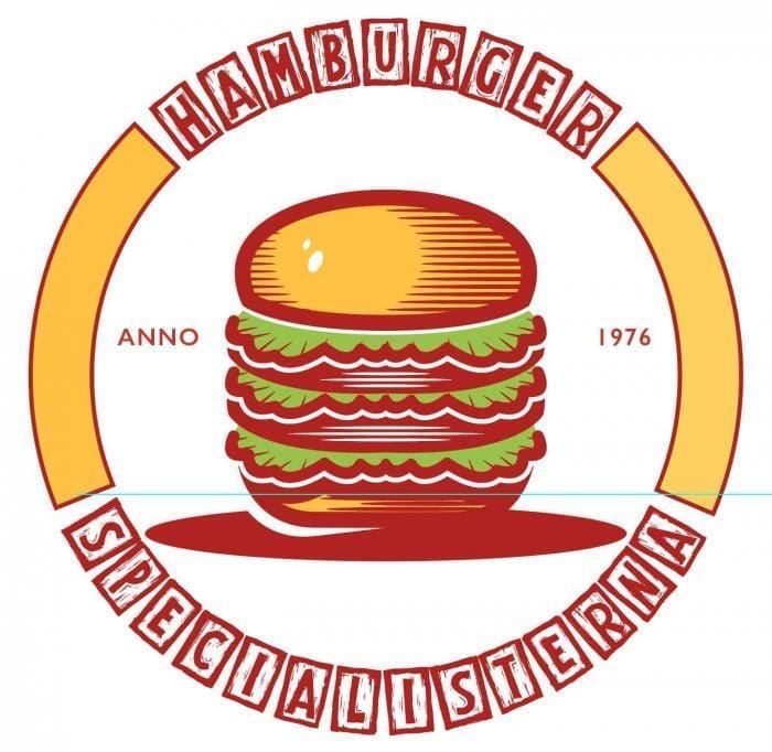 färdig logotyp text på bana