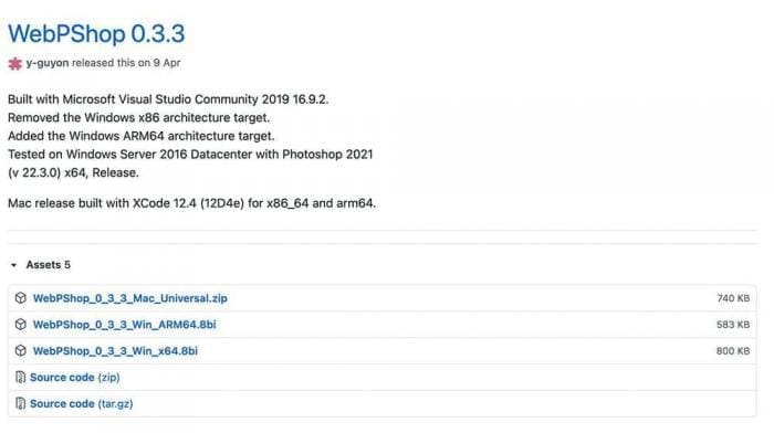 webp, WebP till WordPress 5.8