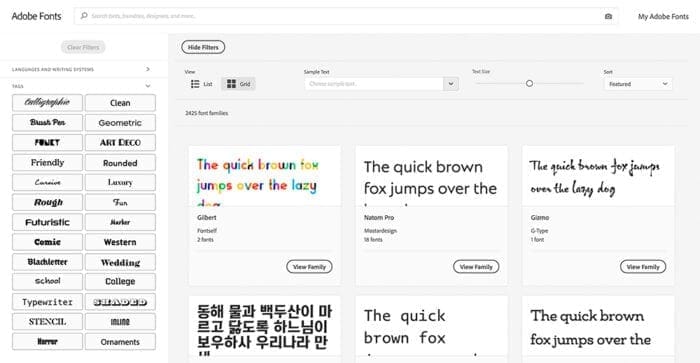 Adobe fonts