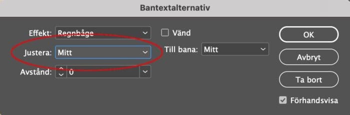 bantext, Bantext i InDesign