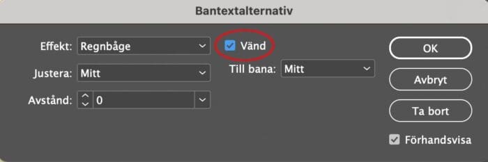 bantext, Bantext i InDesign