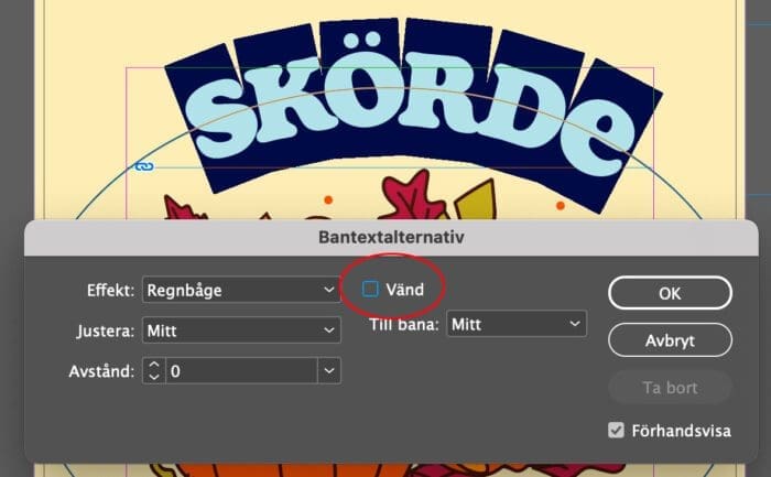 bantext, Bantext i InDesign