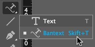 bantext, Bantext i InDesign