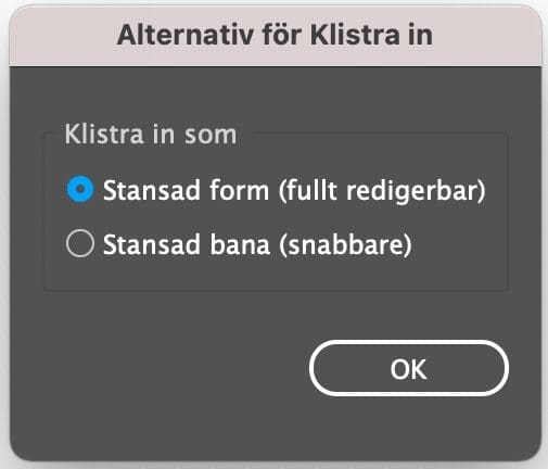 kopiera vektorobjekt, Kopiera vektorobjekt från Photoshop till InDesign