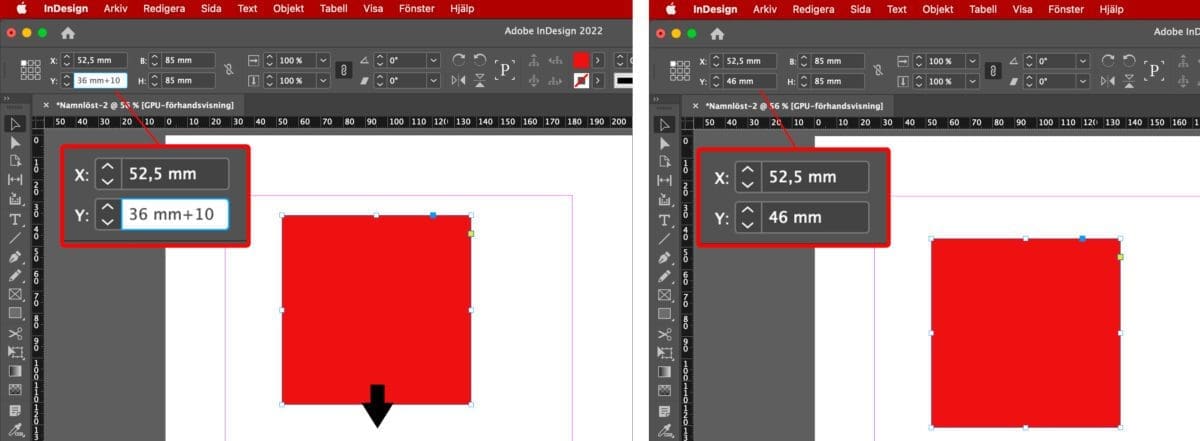 indesigns matematikfunktioner, Räkna med InDesigns matematikfunktioner