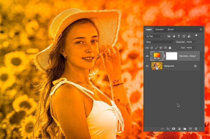 Dra och släppa övertoningar, Dra och släppa övertoningar i Photoshop