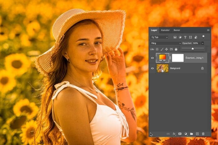 Dra och släppa övertoningar, Dra och släppa övertoningar i Photoshop