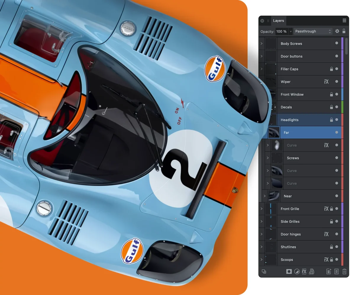 bantext, Skapa bantext i Affinity Designer