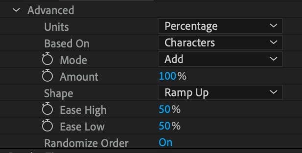 after effects settings