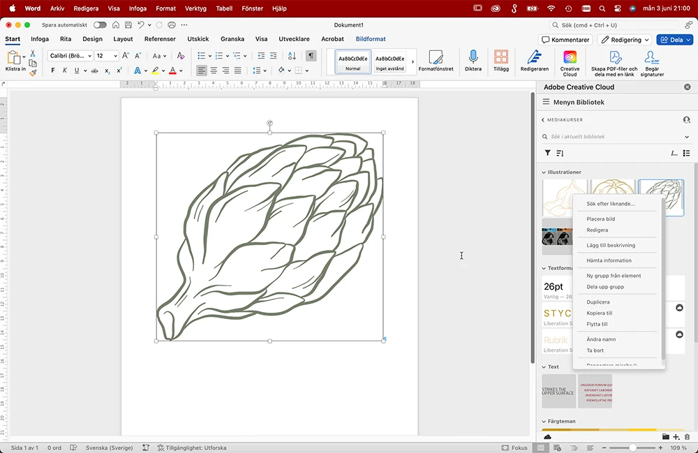 Creative Cloud Libraries, Creative Cloud Libraries i Microsoft Office 365