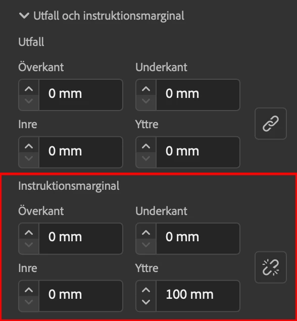 skrivarmärken, Skrivarmärken i en PDF