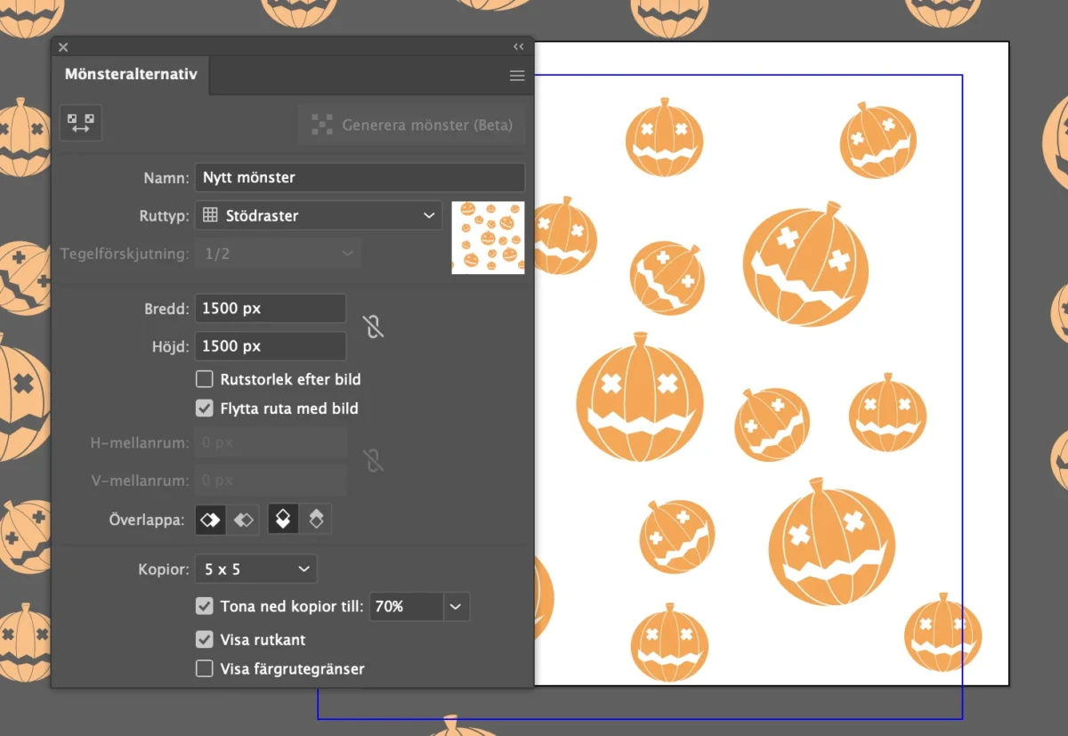halloween, Skapa ett Halloween-mönster i Adobe Illustrator