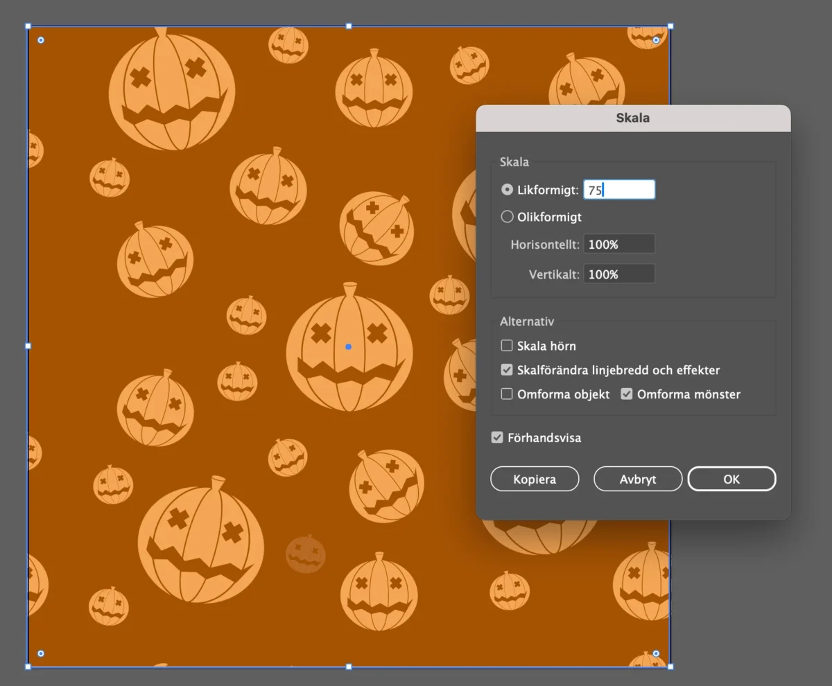 halloween, Skapa ett Halloween-mönster i Adobe Illustrator