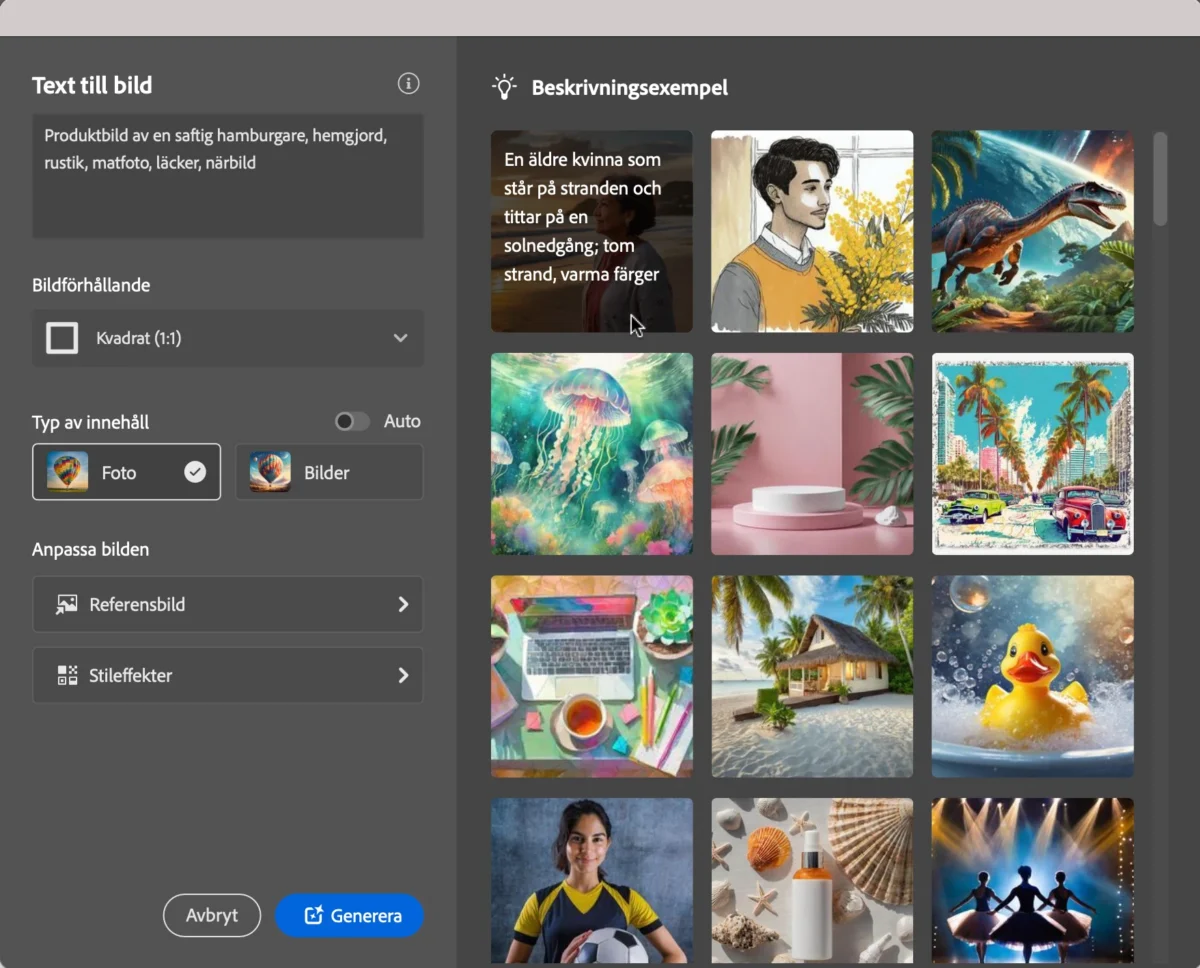 text till bild, Text till bild – AI i InDesign