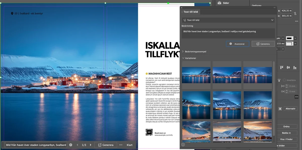 text till bild, Text till bild – AI i InDesign