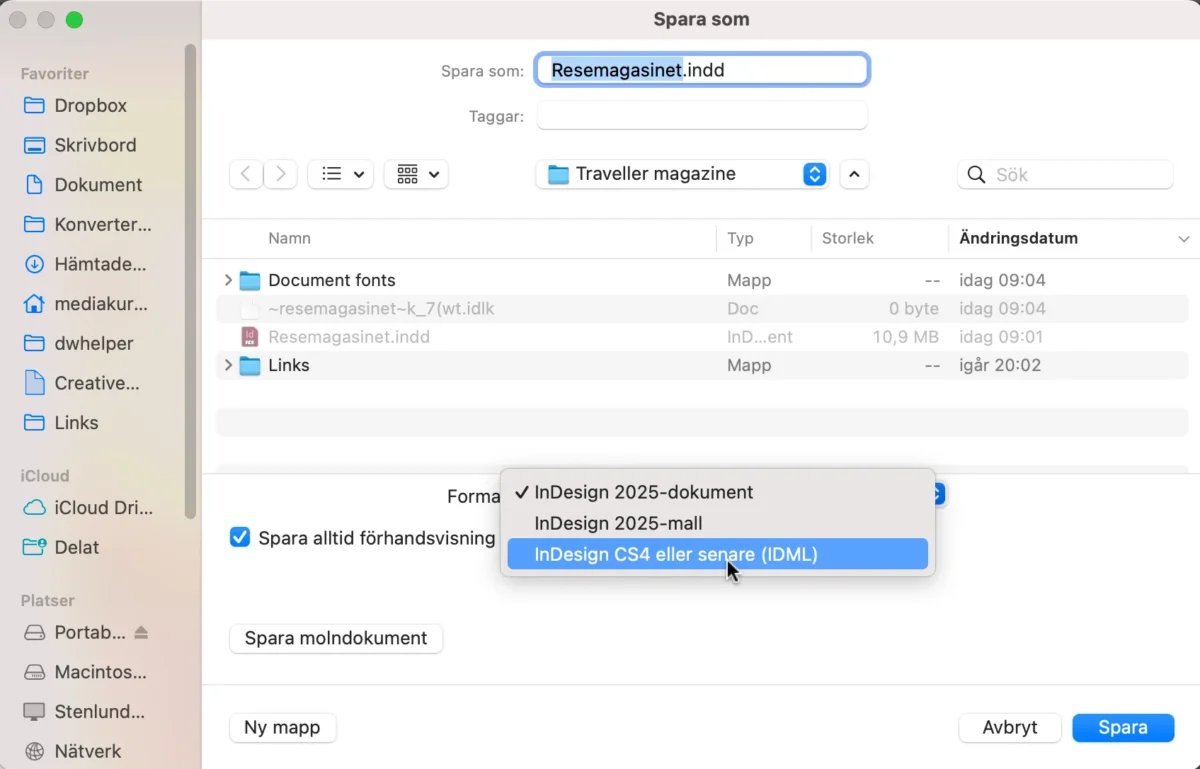 öppna InDesign-filer med Affinity Publisher, Öppna InDesign-filer med Affinity Publisher