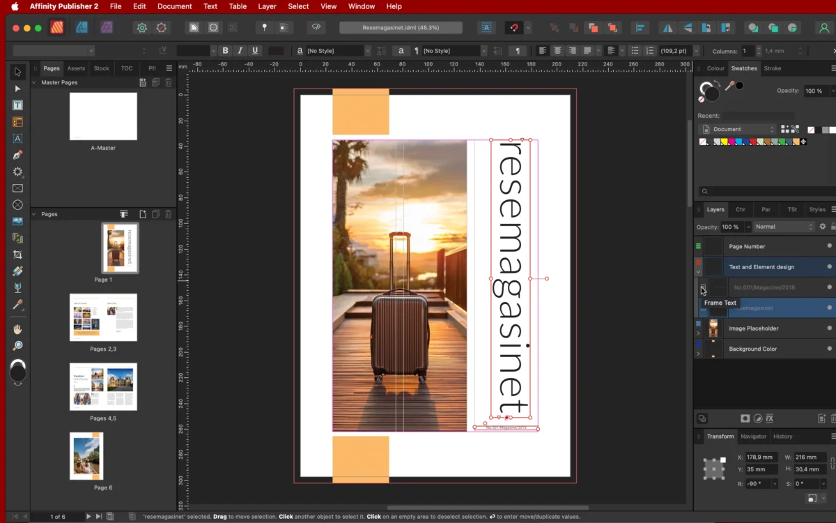öppna InDesign-filer med Affinity Publisher, Öppna InDesign-filer med Affinity Publisher
