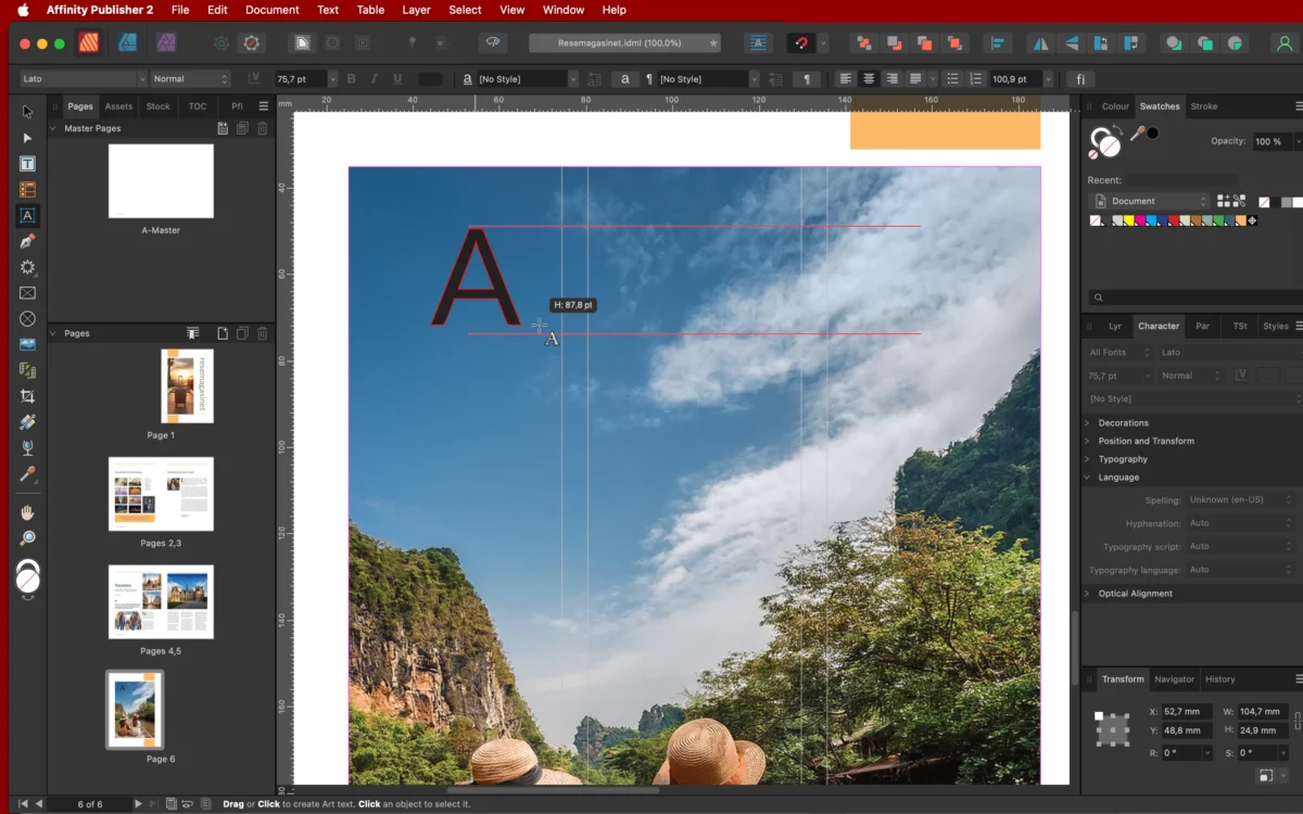 öppna InDesign-filer med Affinity Publisher, Öppna InDesign-filer med Affinity Publisher