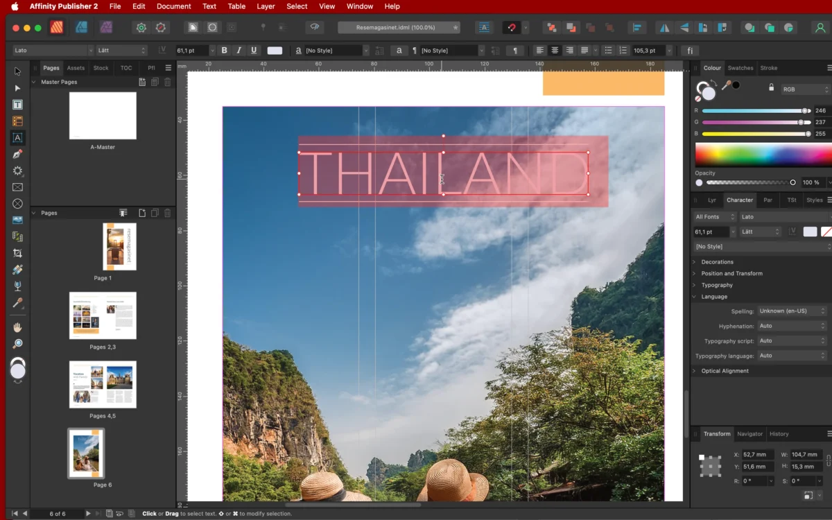 öppna InDesign-filer med Affinity Publisher, Öppna InDesign-filer med Affinity Publisher