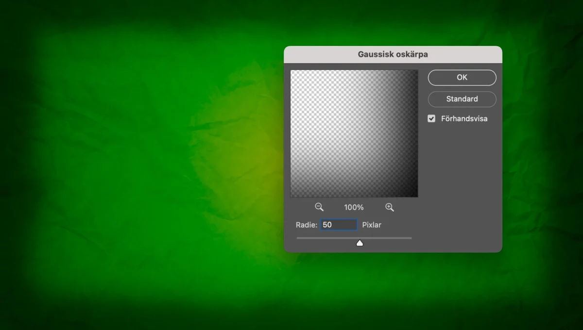grästexteffekt, Grästexteffekt i Photoshop