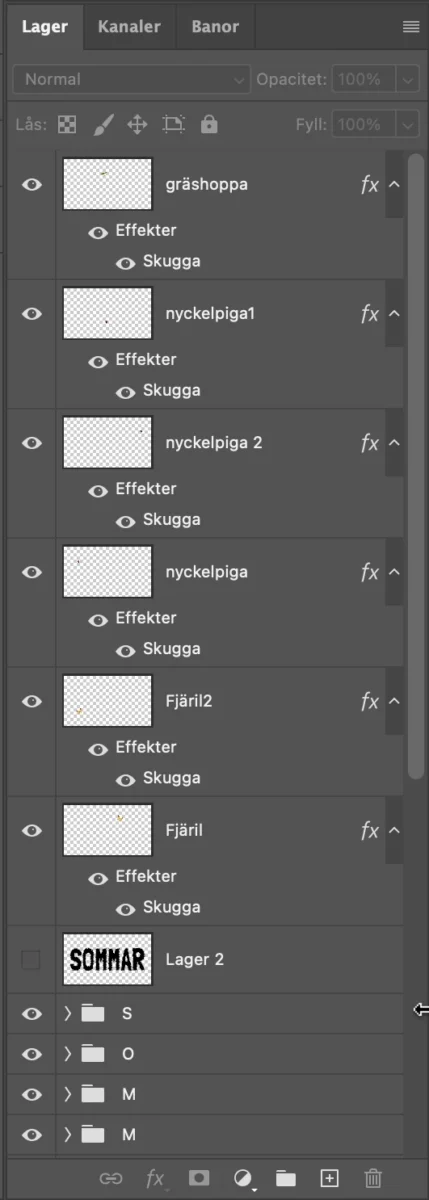 grästexteffekt, Grästexteffekt i Photoshop