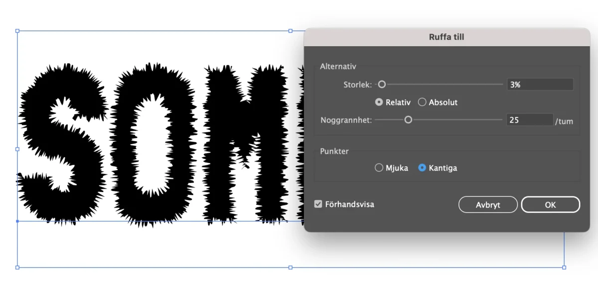 grästexteffekt, Grästexteffekt i Photoshop
